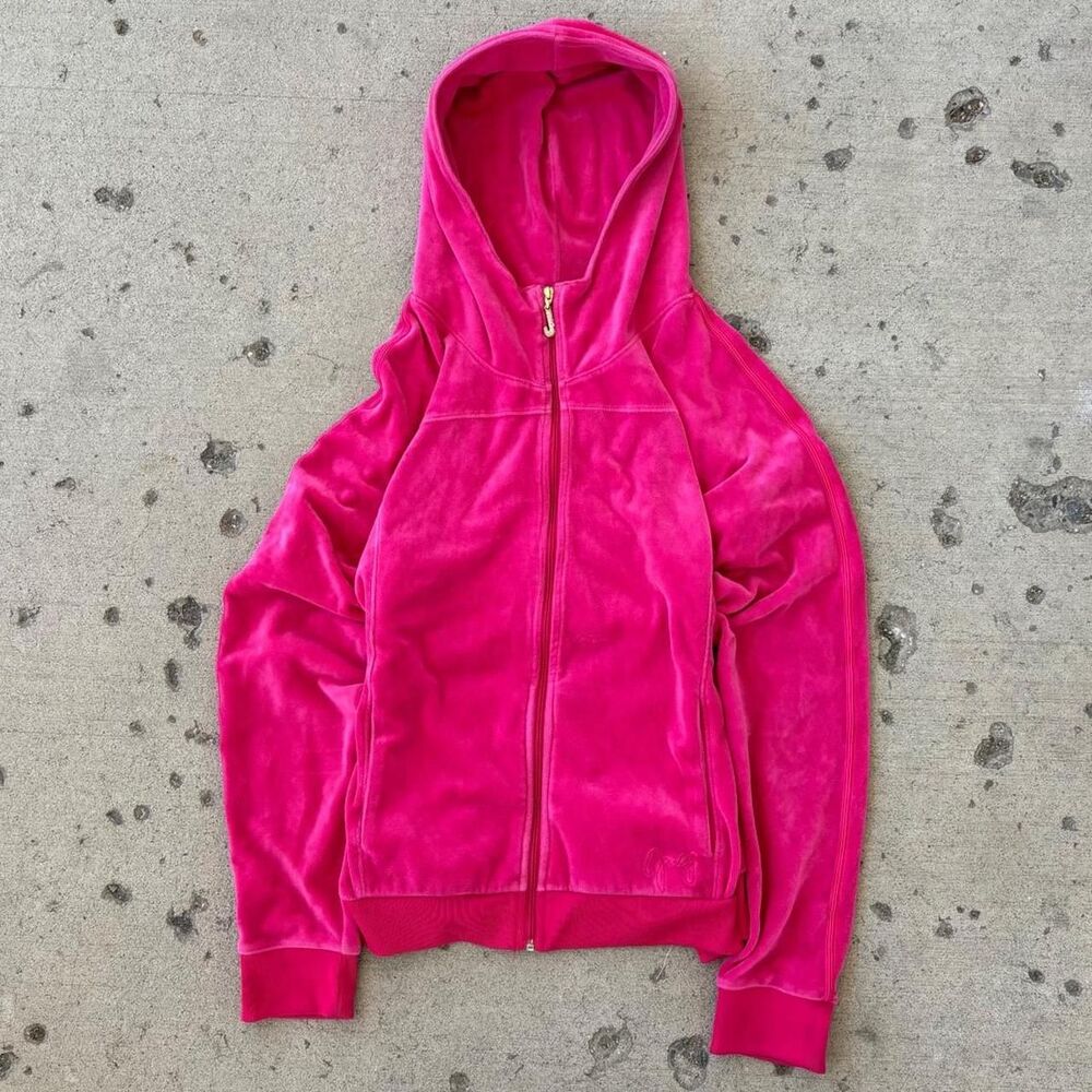Y2K Womens Juicy Couture Zip Up Hoodie SZ XL